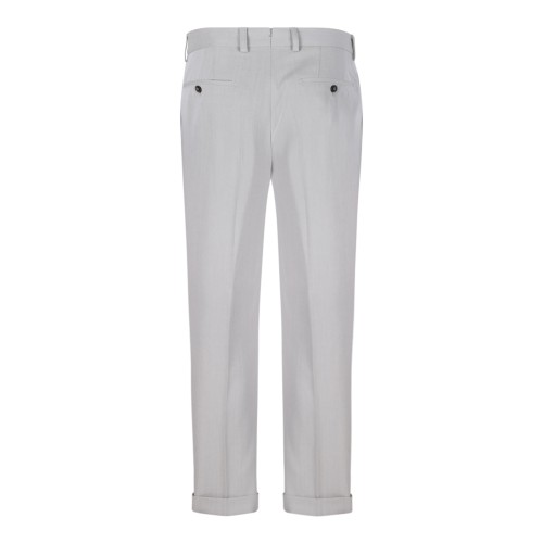 Boss Light Grey Tailored Trousers. 2