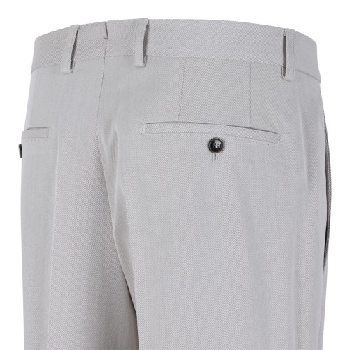 Boss Light Grey Tailored Trousers.