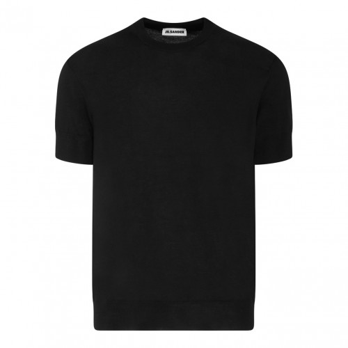 Black Virgin Wool T-Shirt