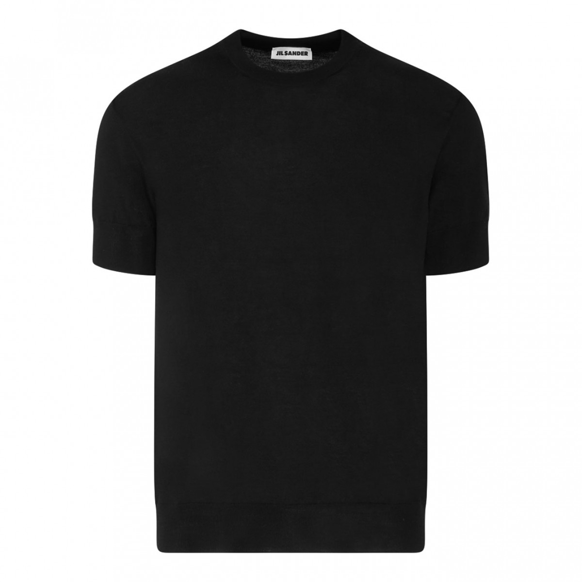 Black Virgin Wool T-Shirt