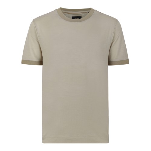 Boss Camel Cotton T-Shirt.