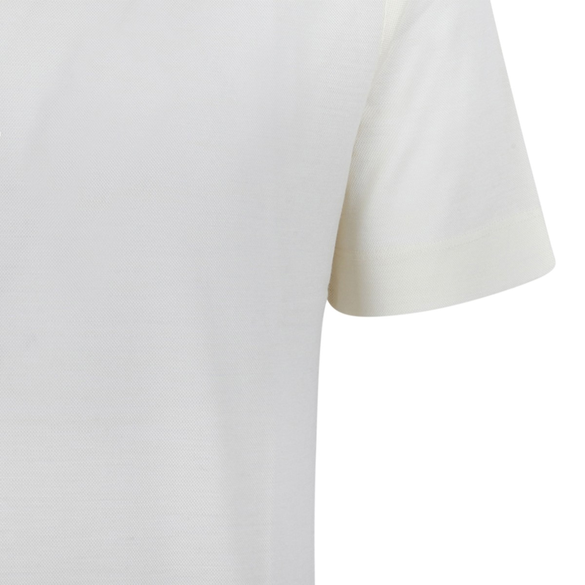 Boss White Open-Collar Polo Shirt.