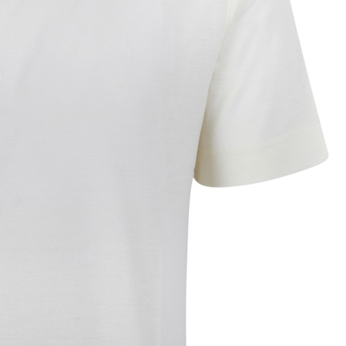 Boss White Open-Collar Polo Shirt.