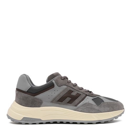 Hogan Grey Panelled Sneakers.