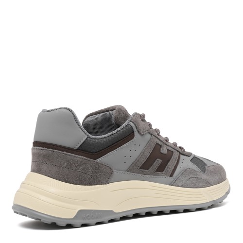 Hogan Grey Panelled Sneakers.