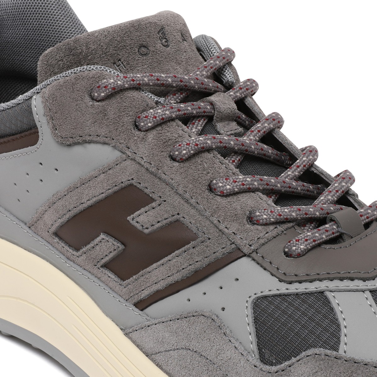 Hogan Grey Panelled Sneakers.