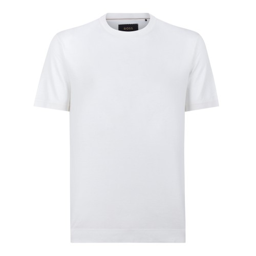 Boss White Cotton T-Shirt.
