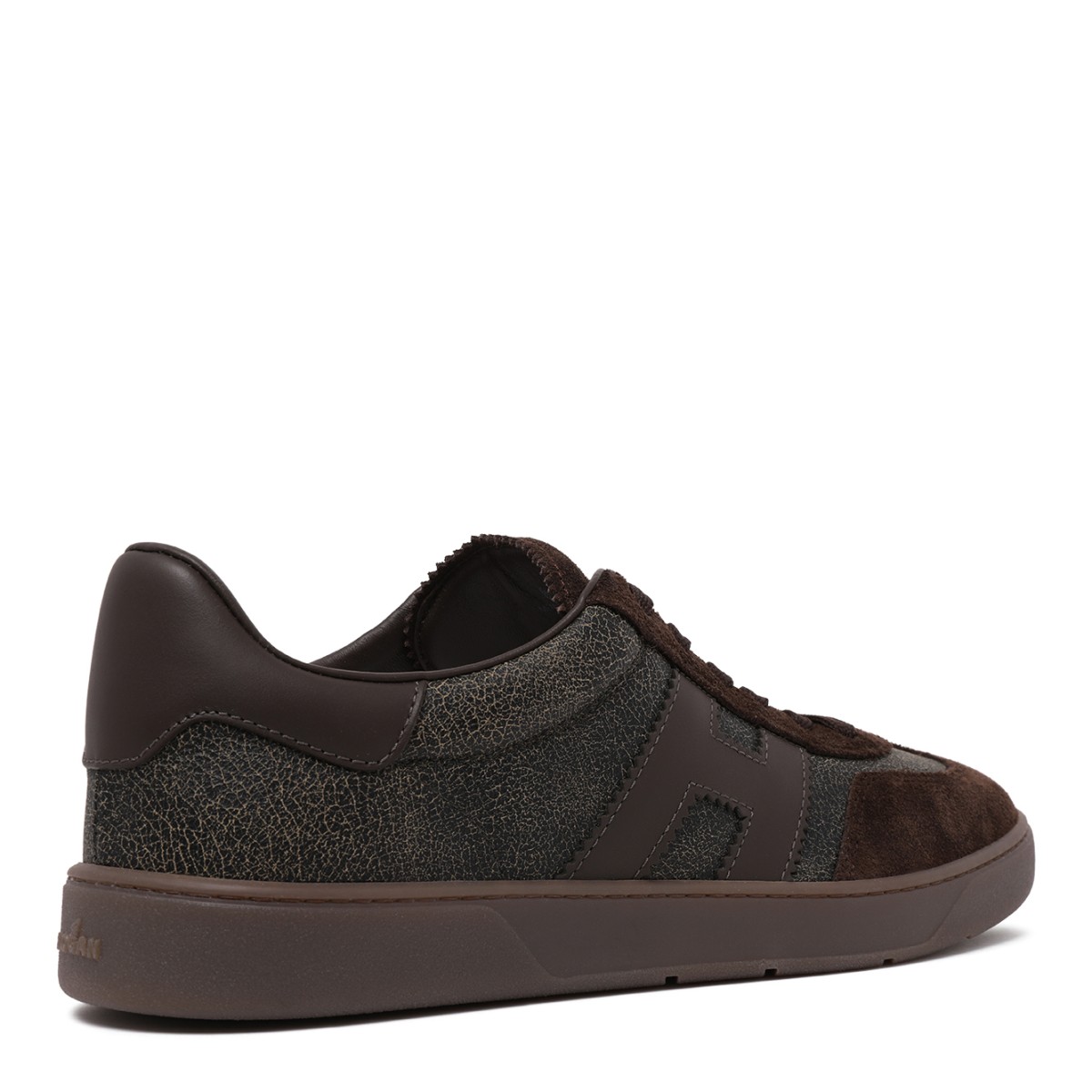 Hogan Dark Brown Suede Sneakers.