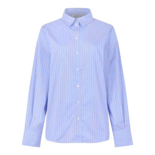 Anine Bing Blue Striped Cotton Shirt.