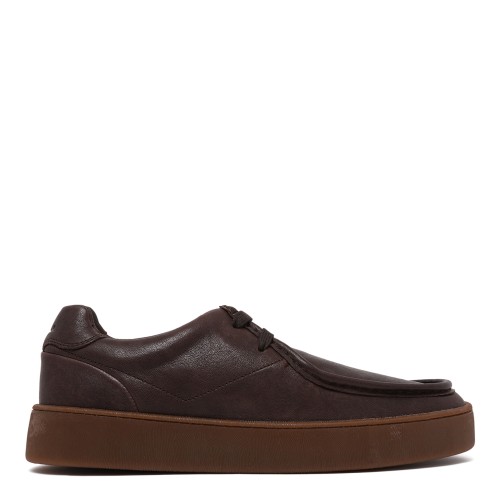 Voile Blanche Brown Leather Platform Shoes 