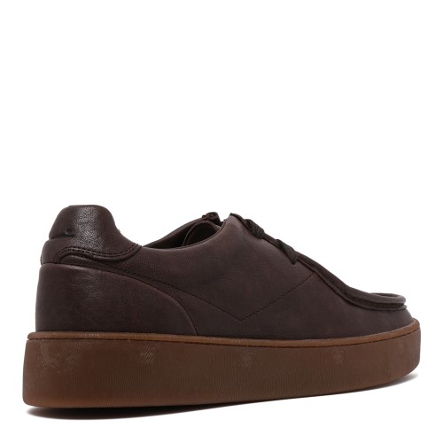 Voile Blanche Brown Leather Platform Shoes 