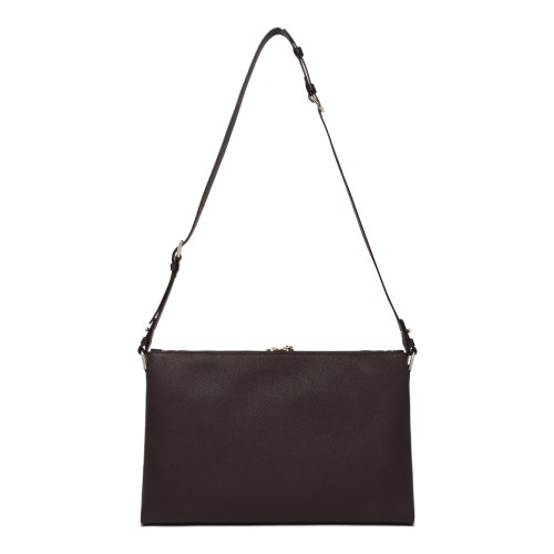 Furla Dark Brown Leather Shoulder Bag. 2