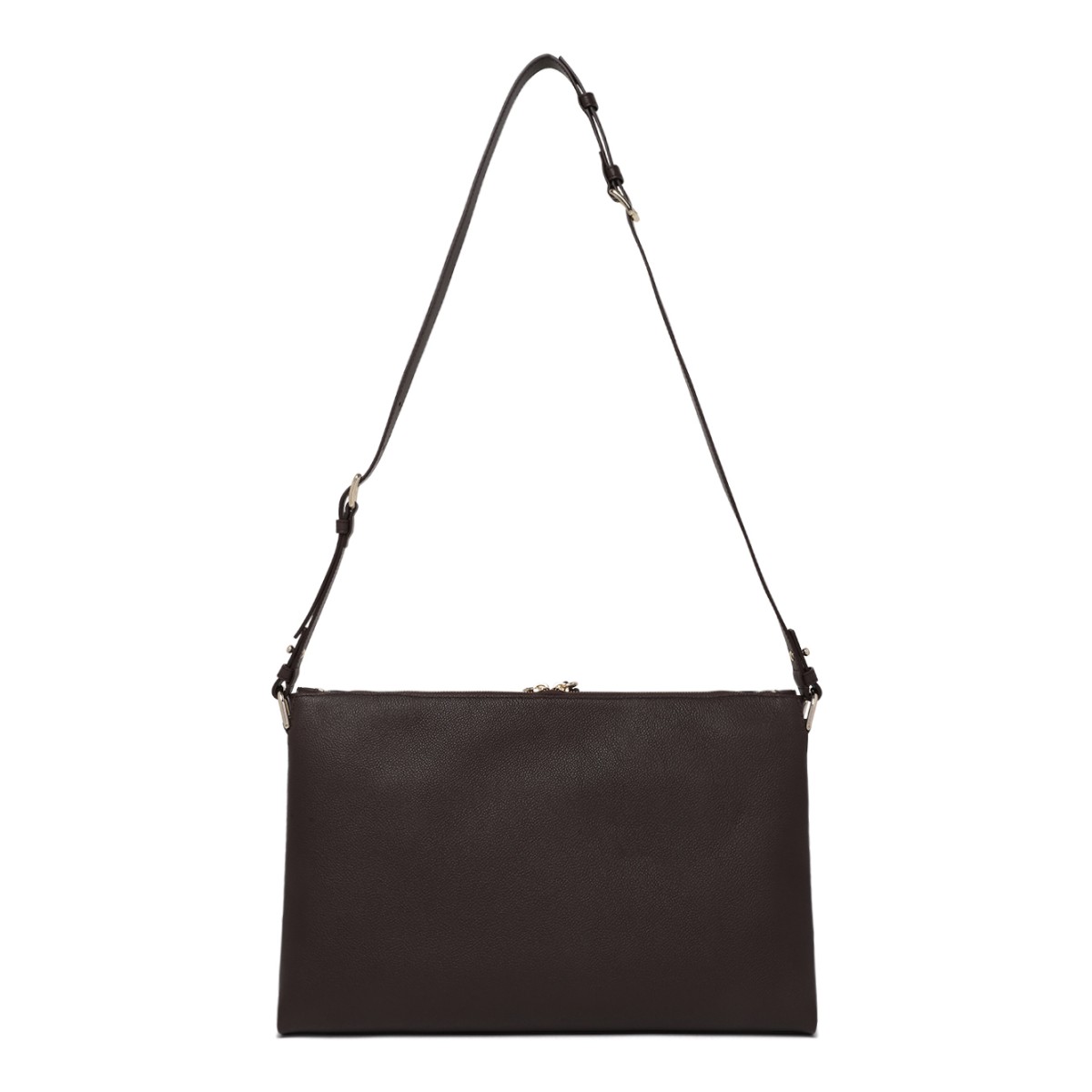 Furla Dark Brown Leather Shoulder Bag.