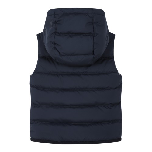 Moncler Navy Hooded Down Vest. 2