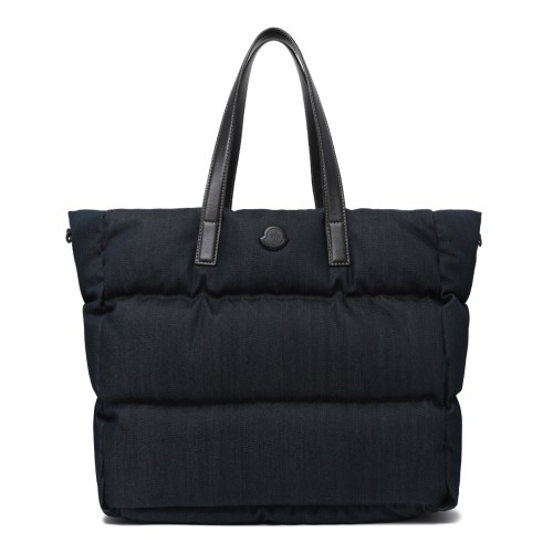 Moncler Black Quilted Tote Bag.