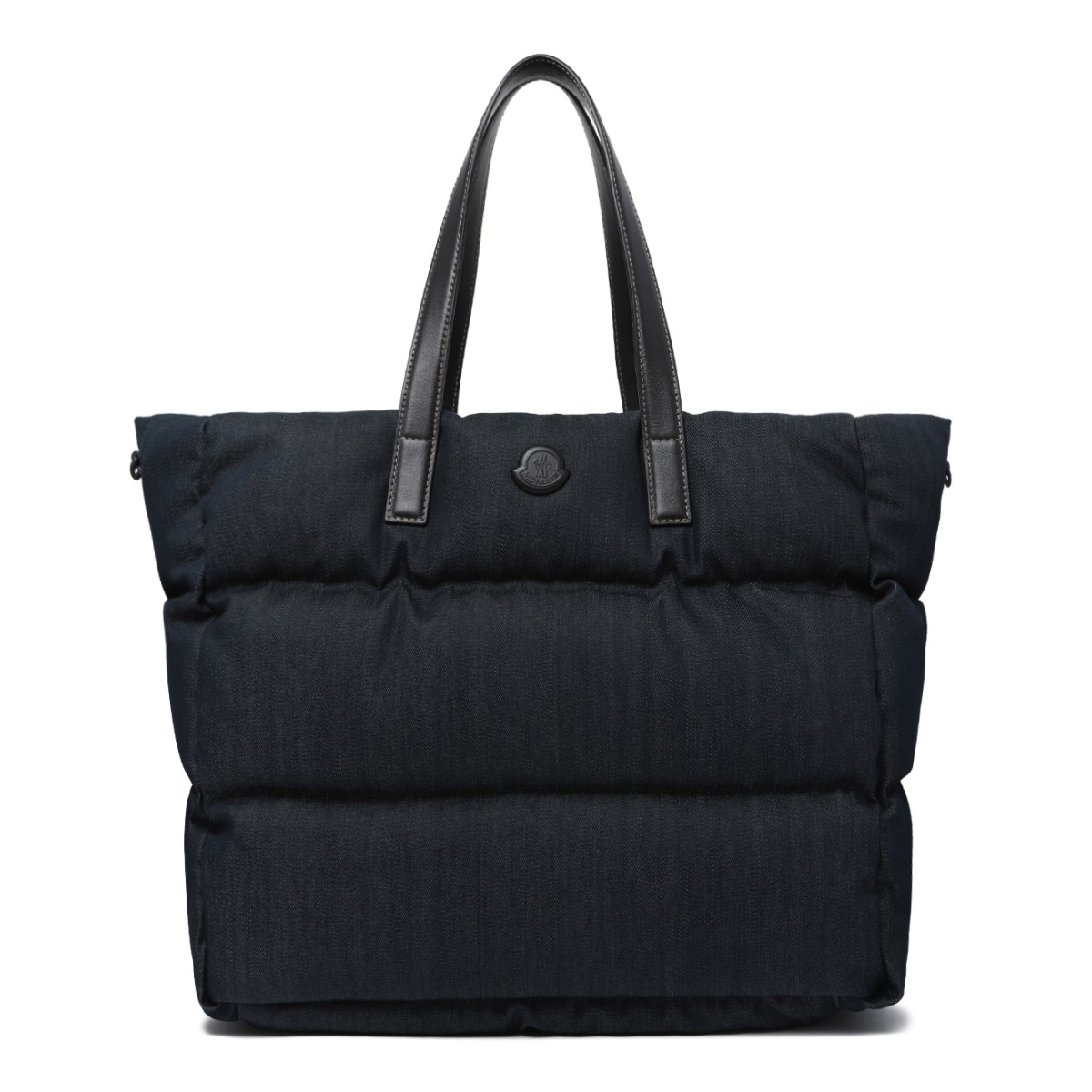Moncler Black Quilted Tote Bag.