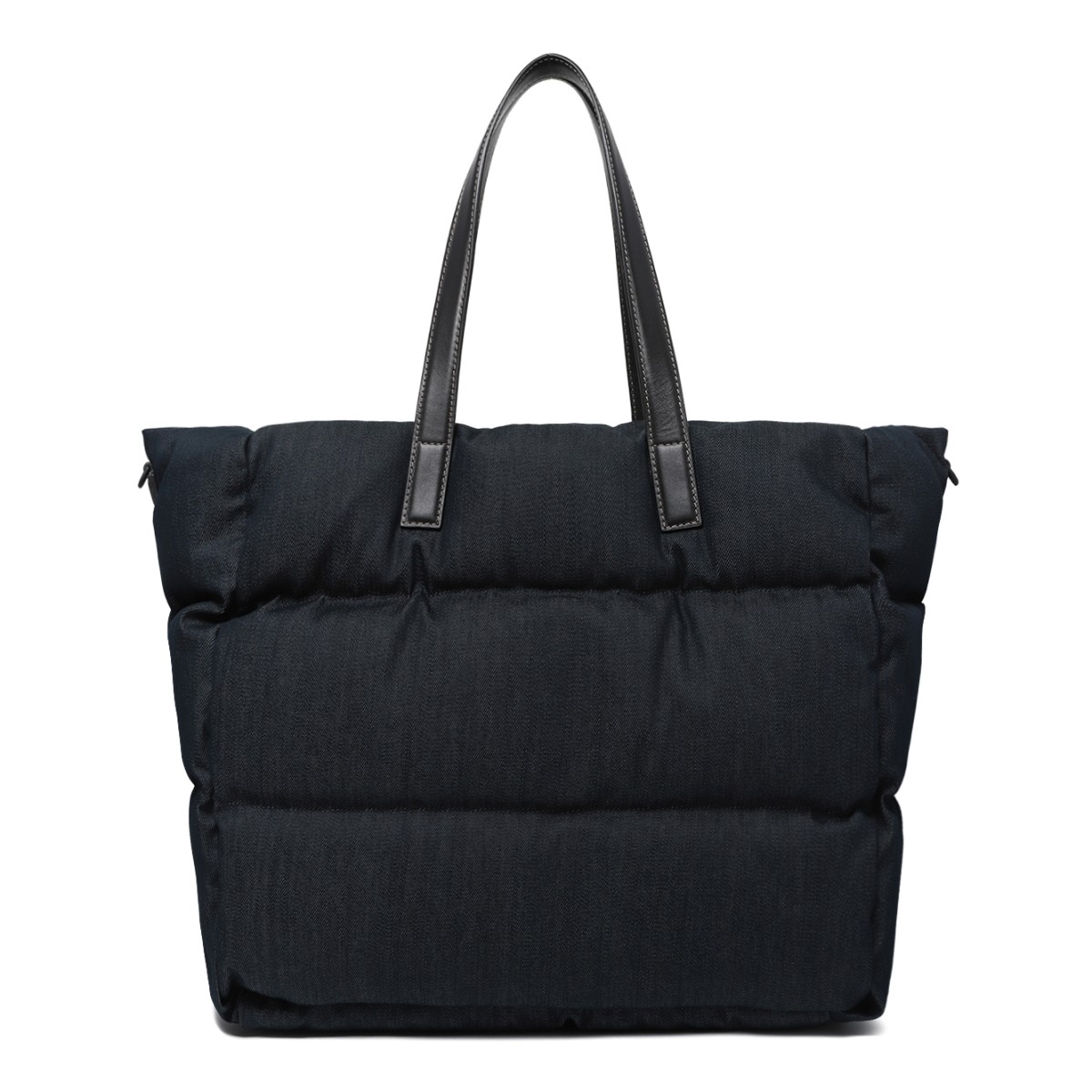 Moncler Black Quilted Tote Bag.