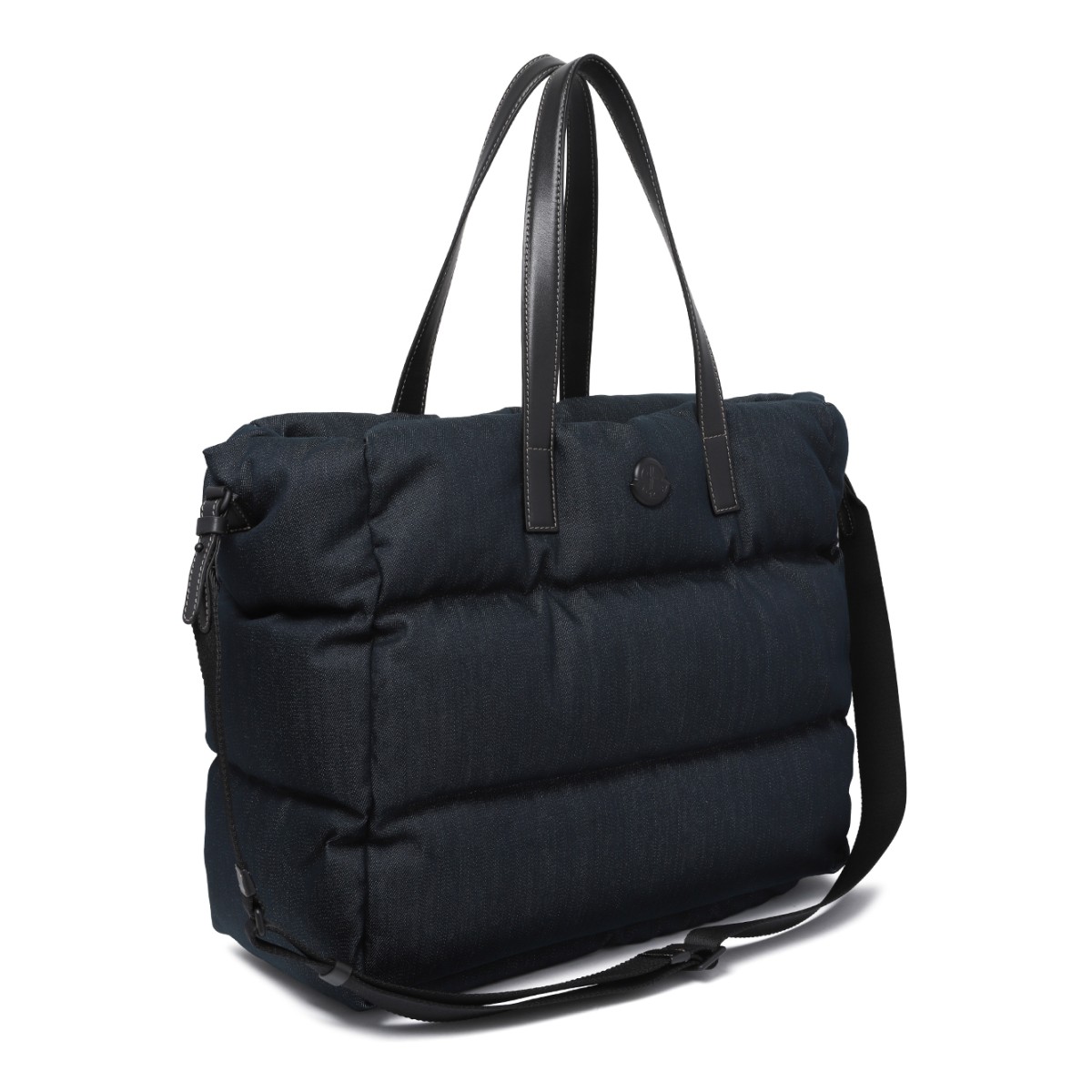 Moncler Black Quilted Tote Bag.