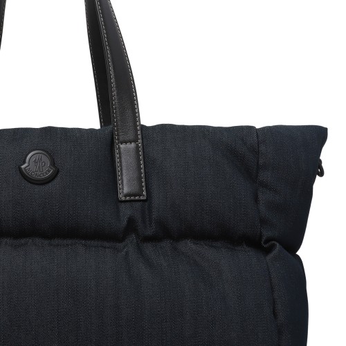 Moncler Black Quilted Tote Bag.