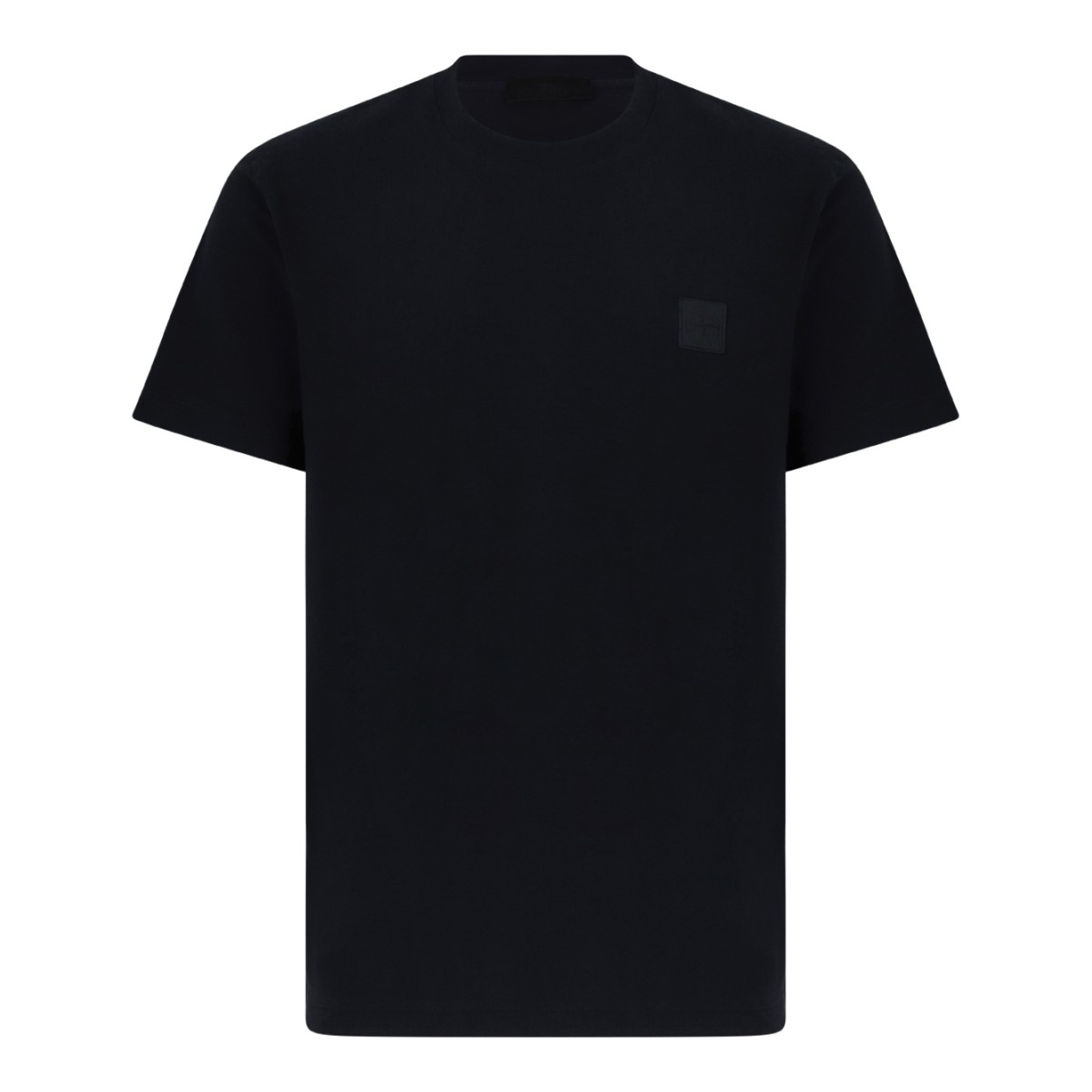 Stone Island Navy Cotton Logo T-Shirt.