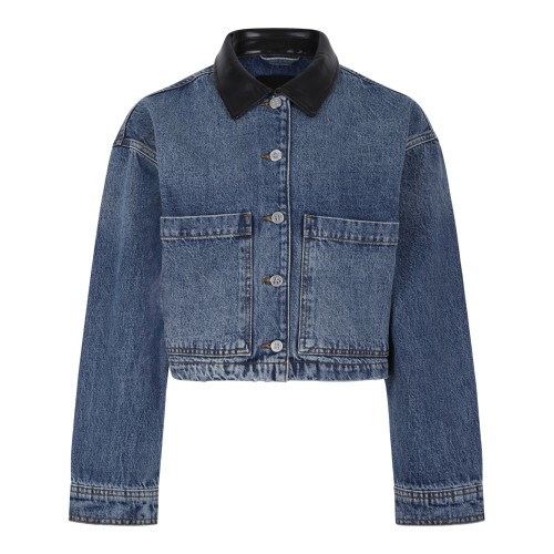 Anine Bing Cropped Denim Jacket.