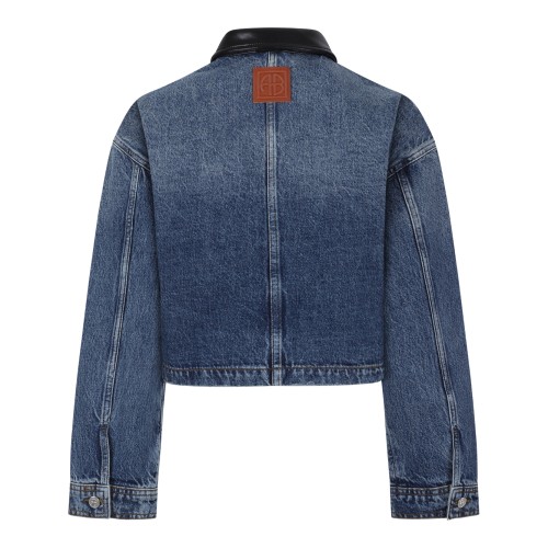 Anine Bing Cropped Denim Jacket. 2