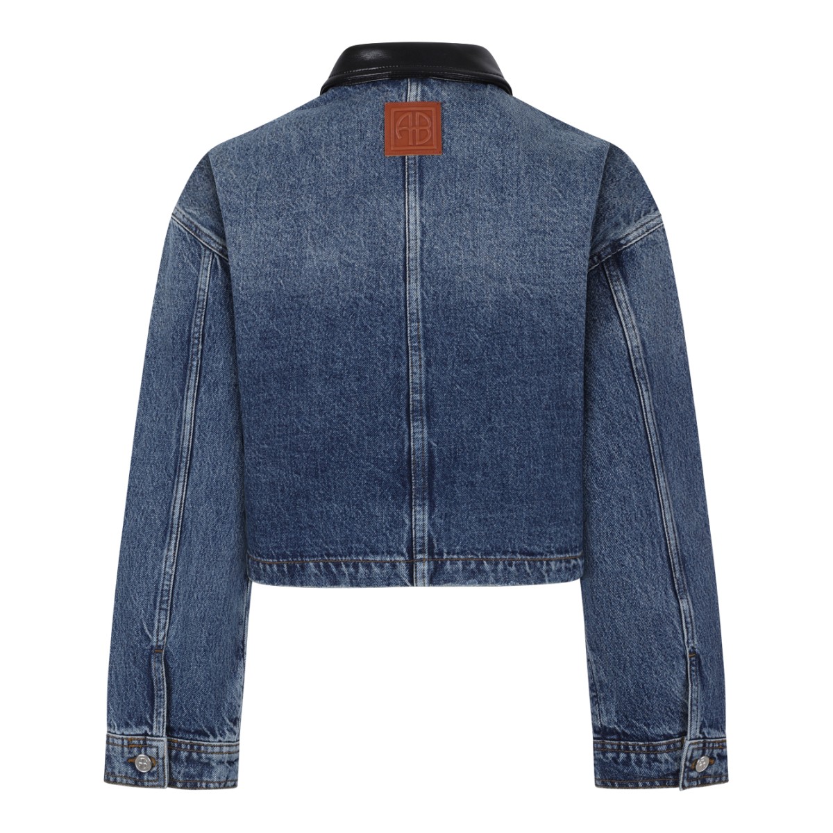 Anine Bing Cropped Denim Jacket.