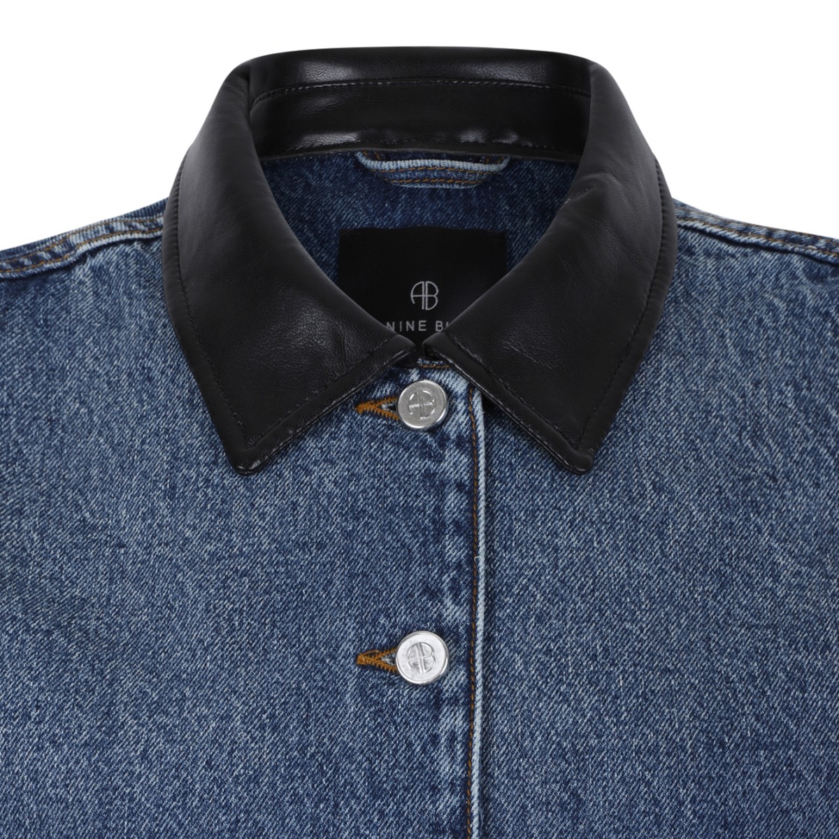 Anine Bing Cropped Denim Jacket.