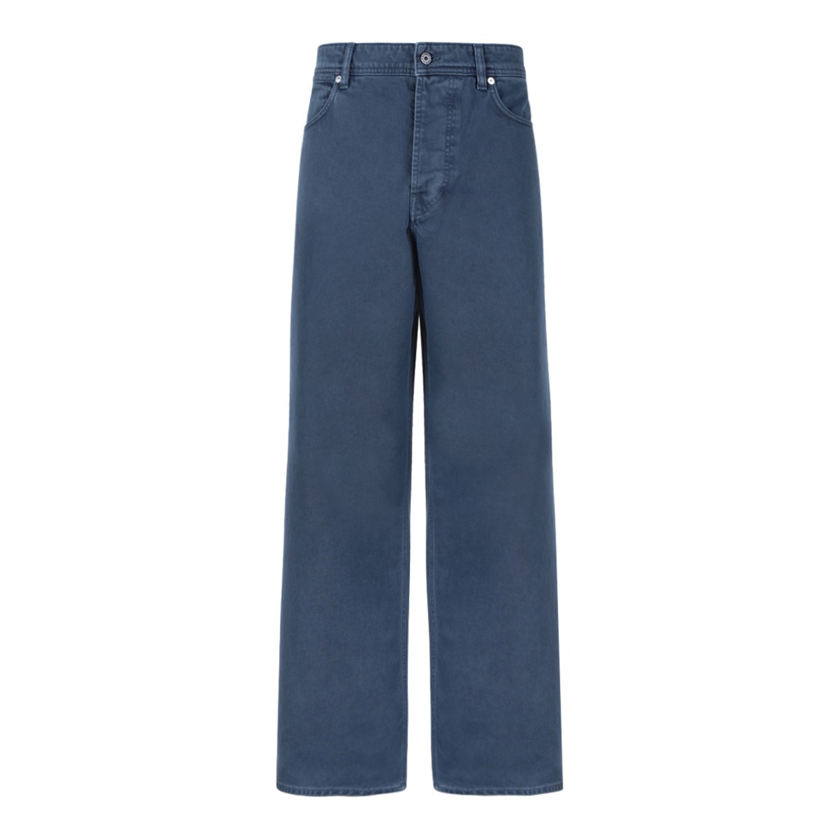 Stone Island Blue Cotton Tapered Trousers. 