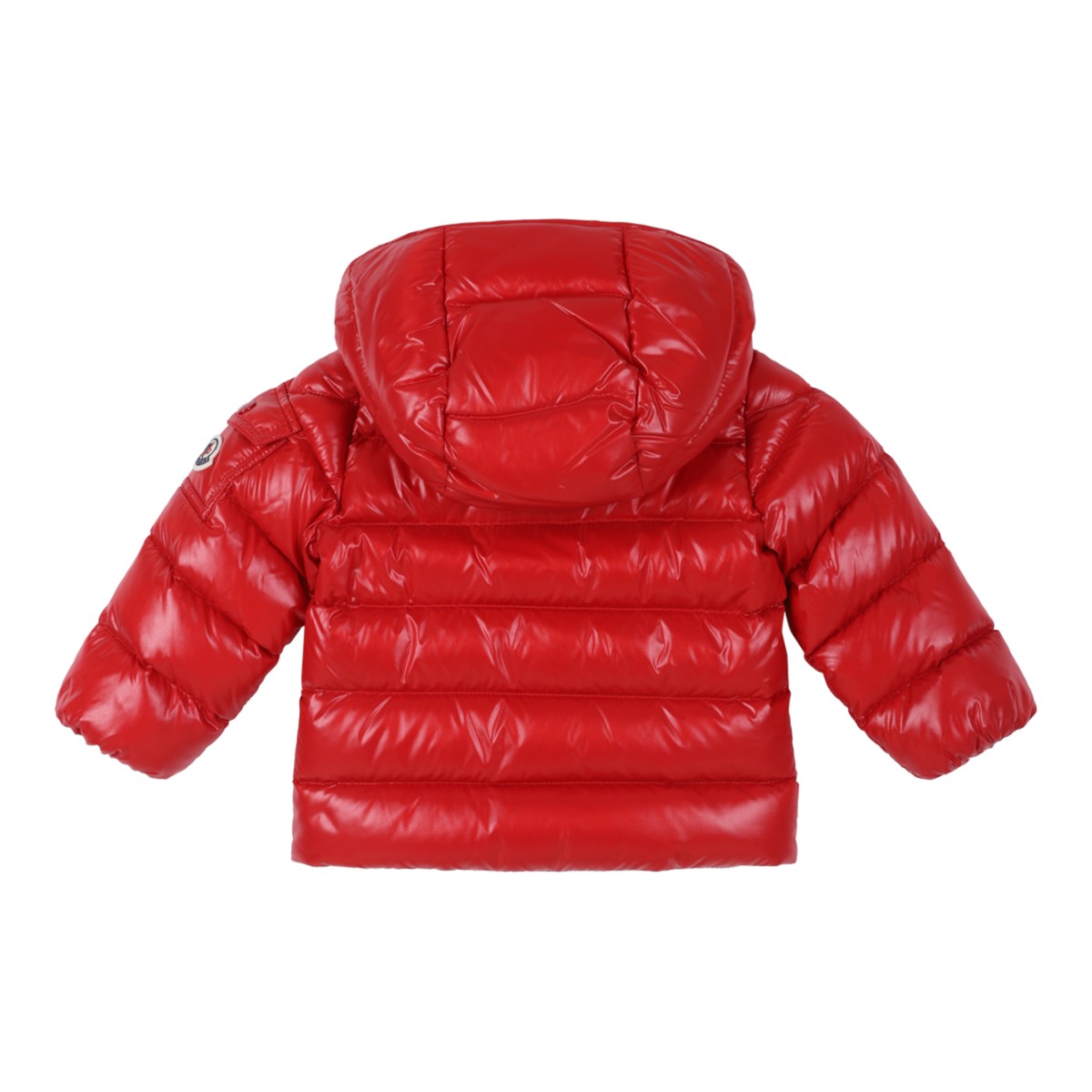 Moncler Red Hooded Down Jacket.