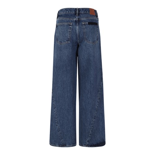 Anine Bing Blue Wide-Leg Jeans. 2