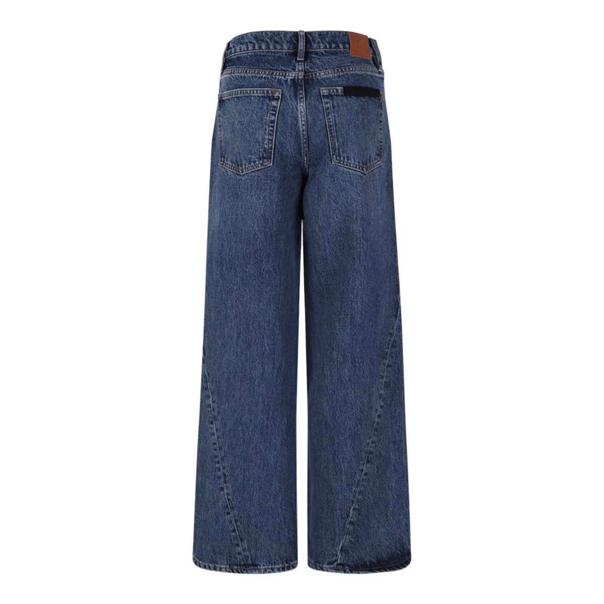 Anine Bing Blue Wide-Leg Jeans.