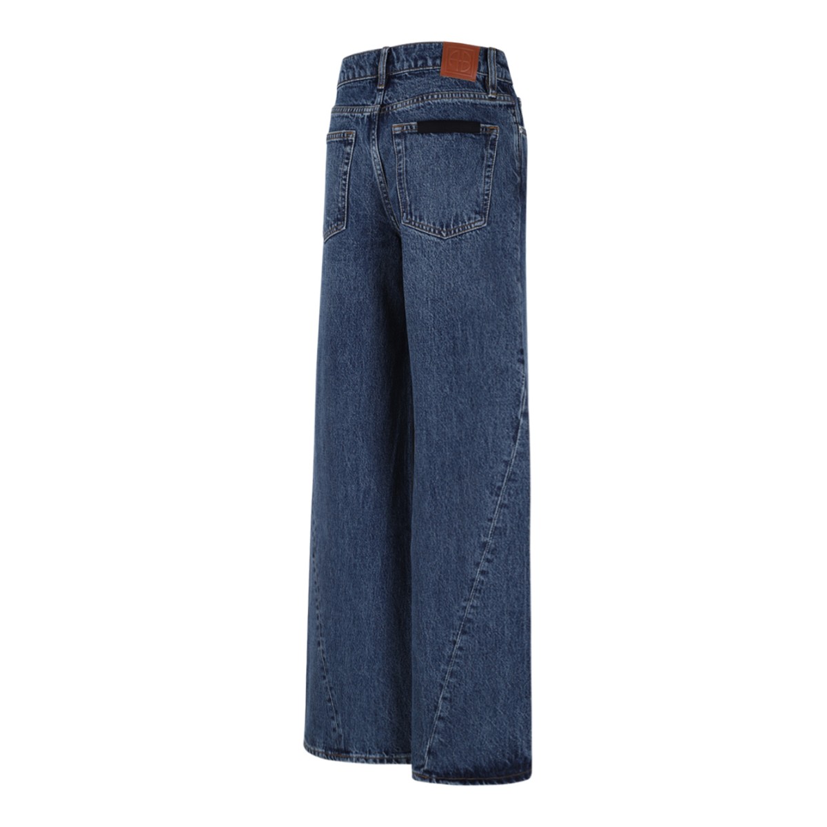 Anine Bing Blue Wide-Leg Jeans.