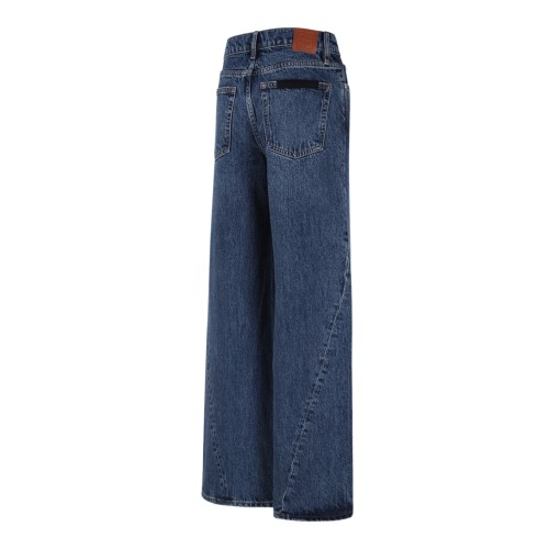 Anine Bing Blue Wide-Leg Jeans.