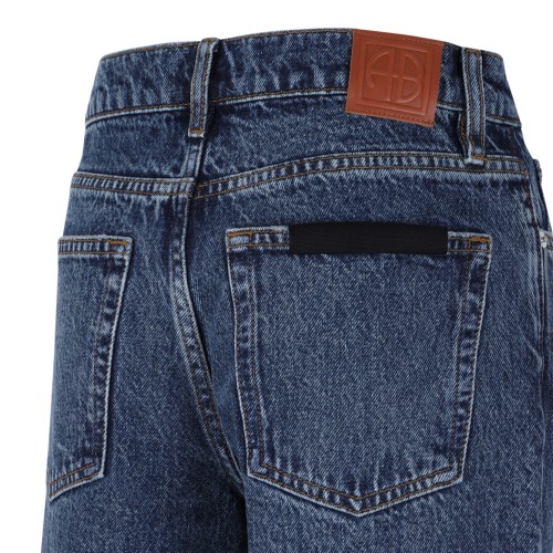 Anine Bing Blue Wide-Leg Jeans.