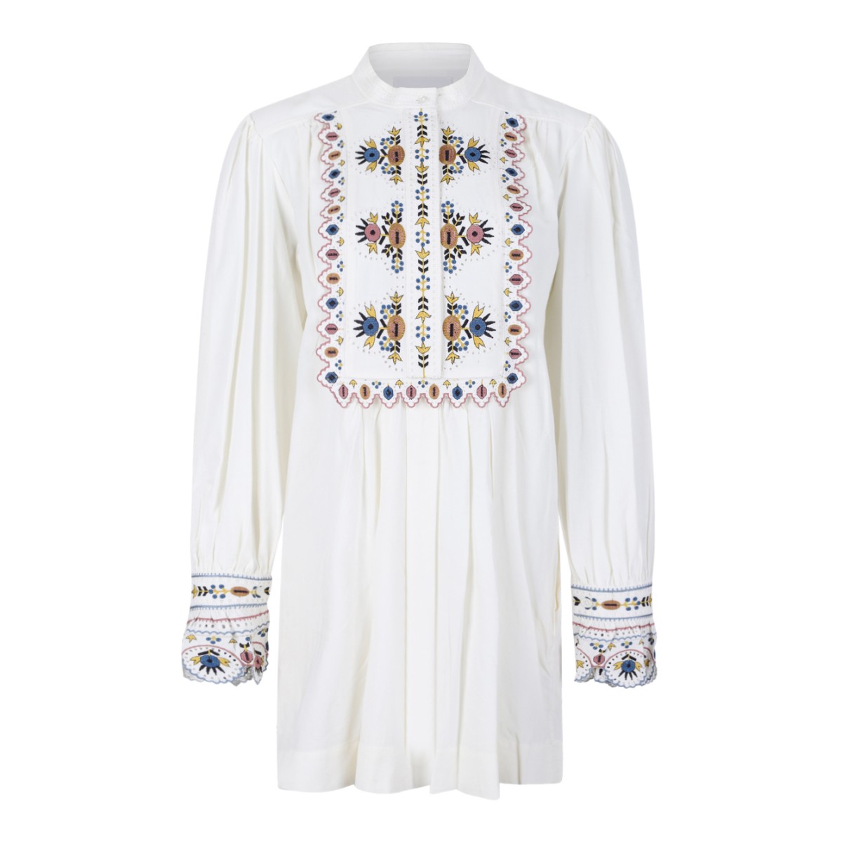 Isabel Marant White Embroidered Mini Dress.