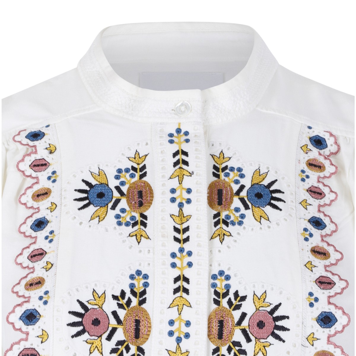 Isabel Marant White Embroidered Mini Dress.