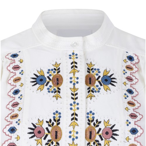 Isabel Marant White Embroidered Mini Dress.
