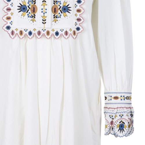 Isabel Marant White Embroidered Mini Dress.