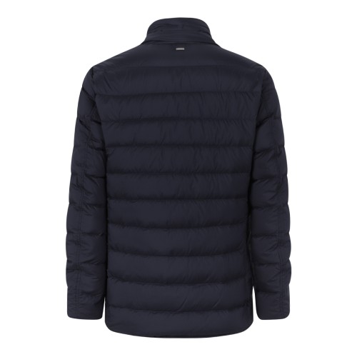 Herno Navy Quilted Down Blazer. 2