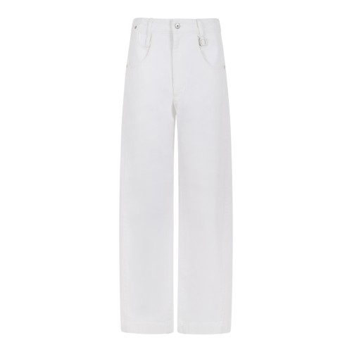 Wooyoungmi White Wide-Leg Tailored Trousers.