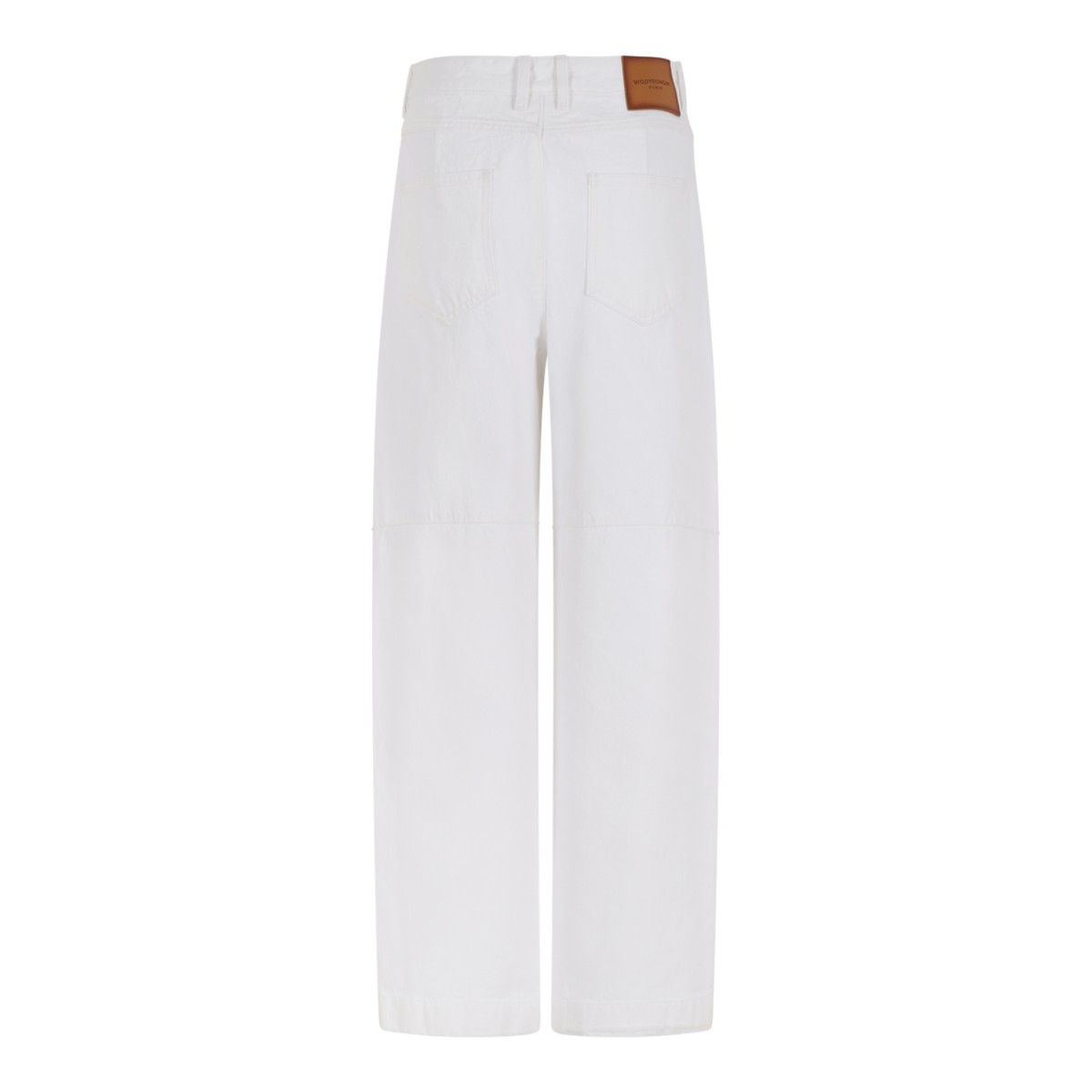 Wooyoungmi White Wide-Leg Tailored Trousers.