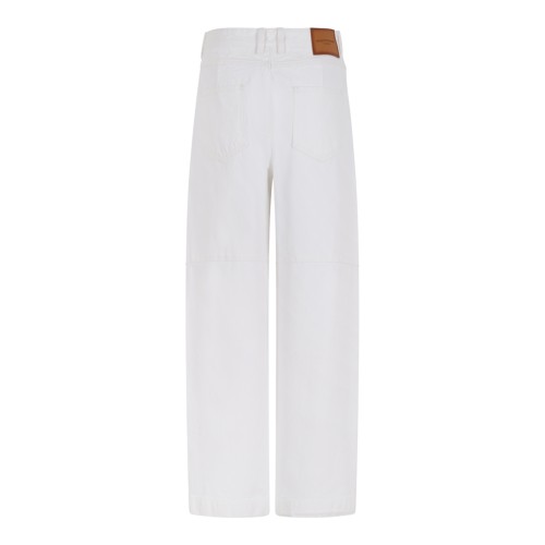 Wooyoungmi White Wide-Leg Tailored Trousers.