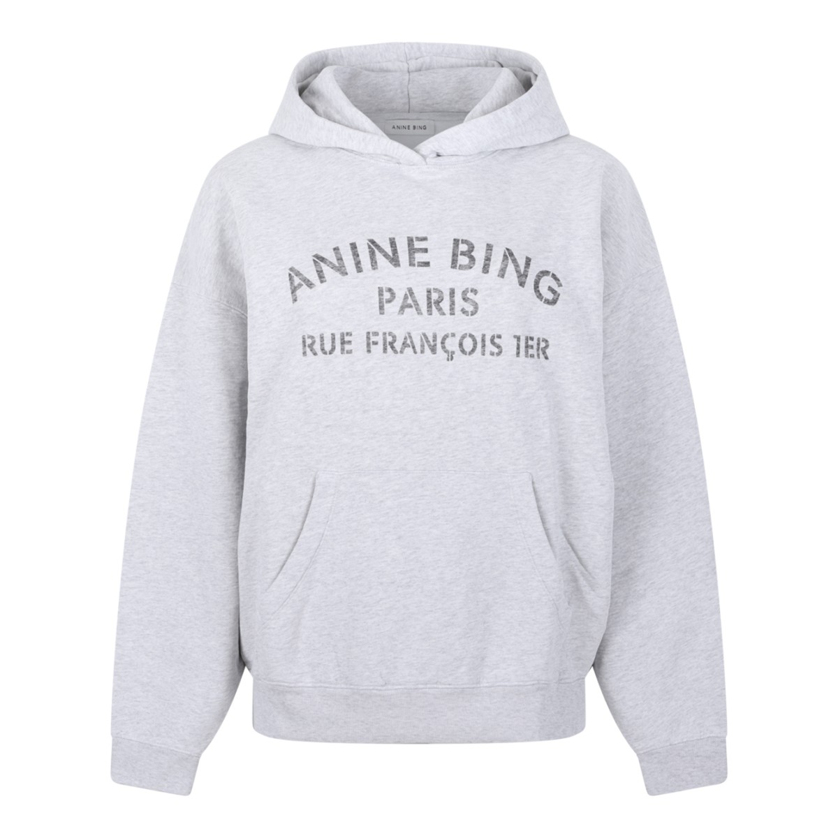 Anine Bing Grey Logo Hoodie.