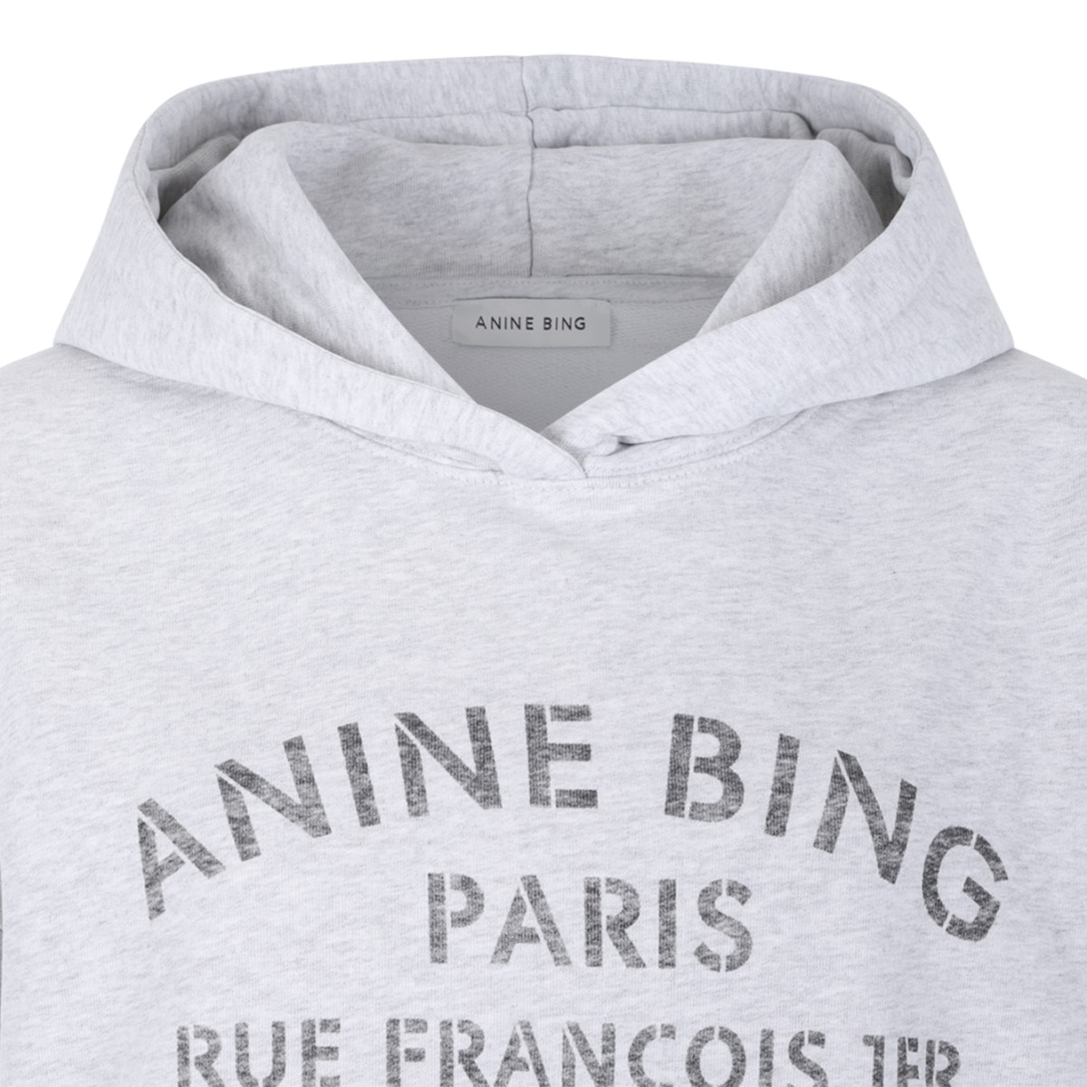 Anine Bing Grey Logo Hoodie.