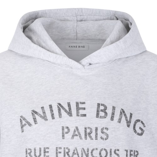Anine Bing Grey Logo Hoodie.