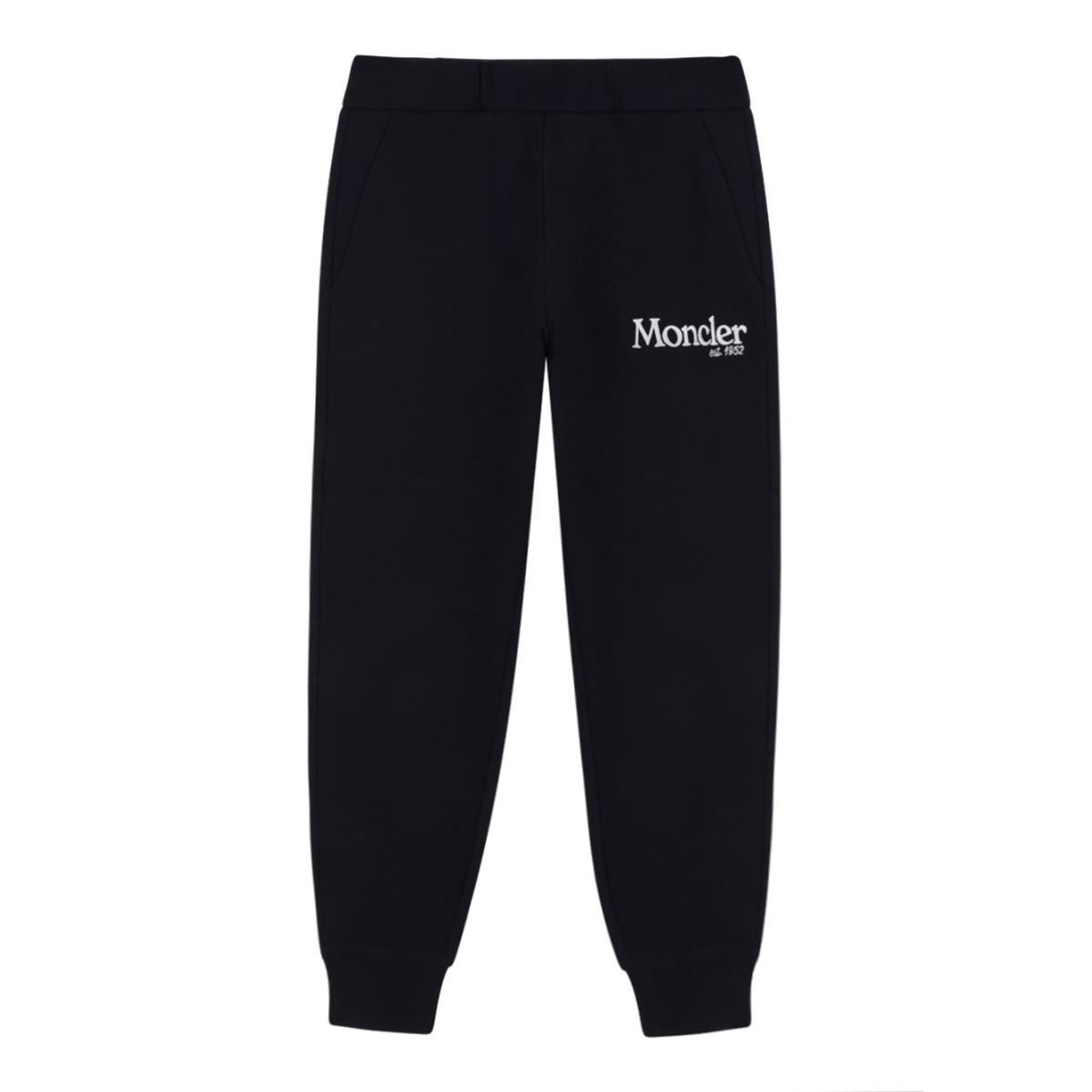 Moncler Navy Logo Joggers.
