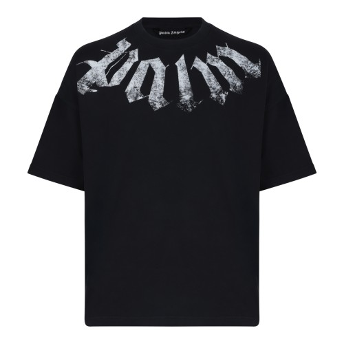 Palm Angels Black Graphic Logo T-Shirt.