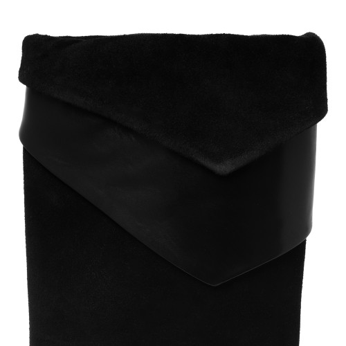 Isabel Marant Black Leather Knee-High Boots.
