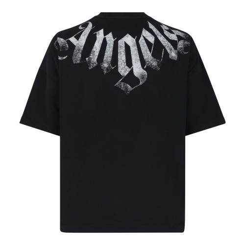 Palm Angels Black Graphic Logo T-Shirt. 2